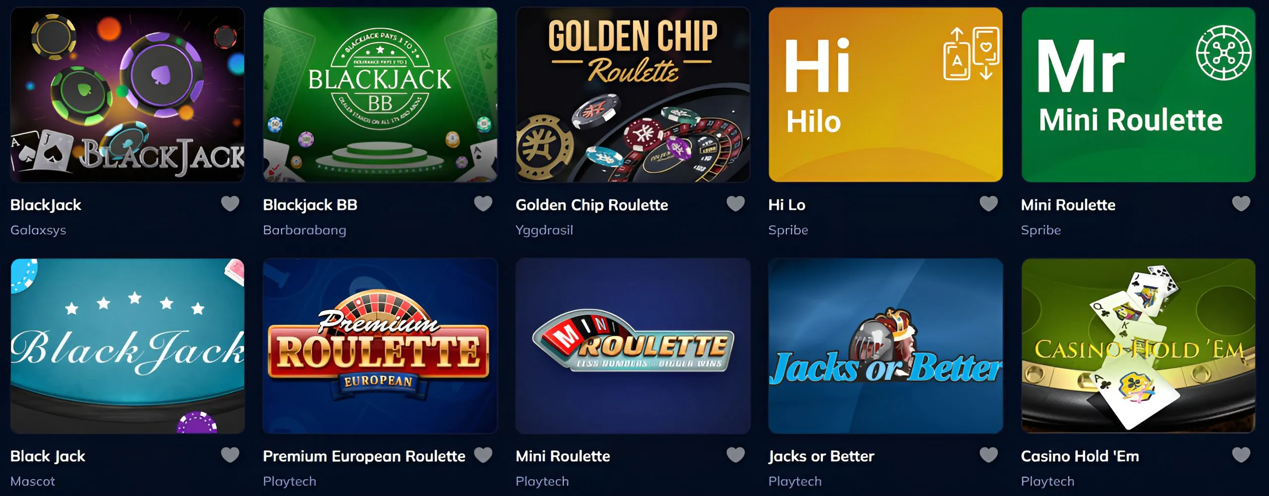 Επιτραπέζια παιχνίδια στο Καζίνο RioAce